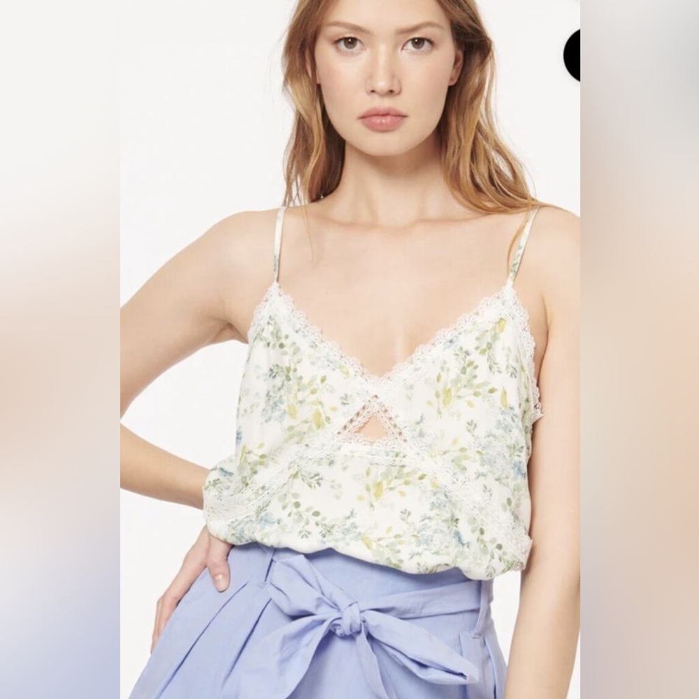 Cami NYC Floral Rochella Silk Cami Top Size Small